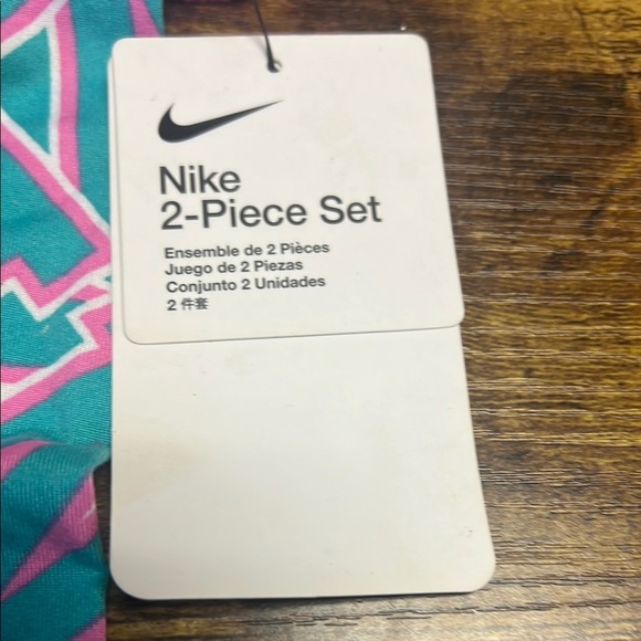 Nike Kids Pink and Teal Bottoms Set - Picture 2 of 3